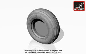 Armory Models AW32004b Sukhoj Su-27 Flanker early wheels w/ weighted tires 1/32 – imagen 4