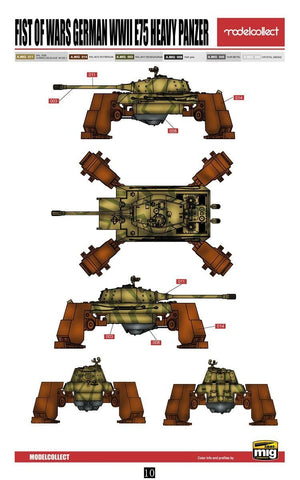 Modelcollect UA72107 Fist of War Panzer lourd allemand E75 de la Seconde Guerre mondiale (1/72) – image 4