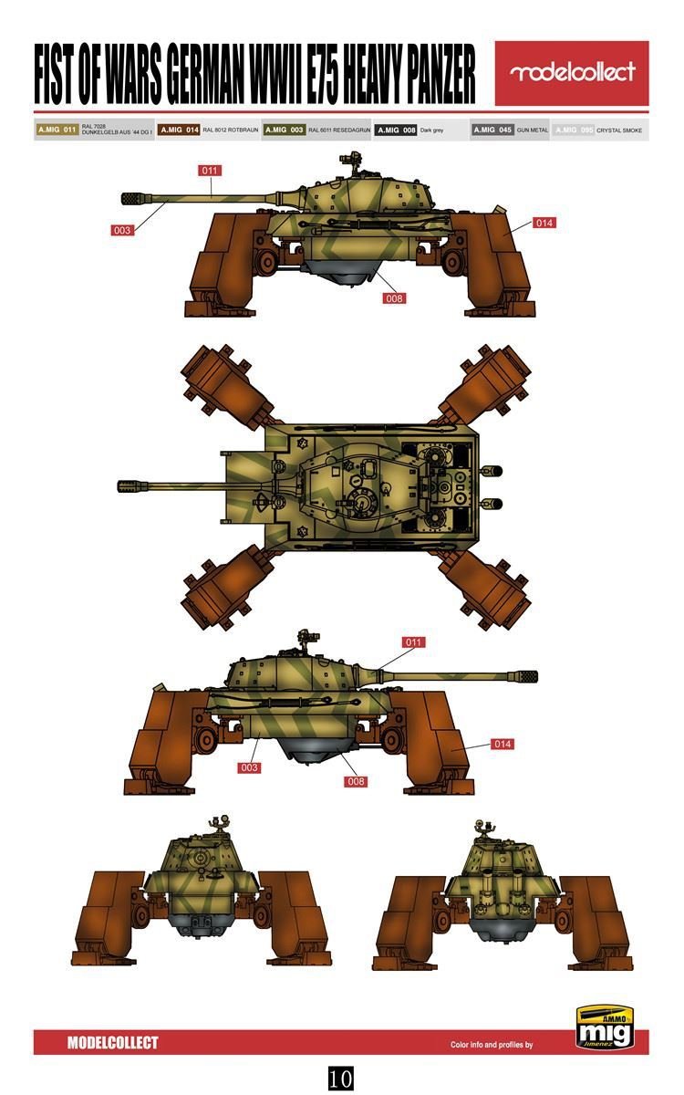 Modelcollect UA72107 Fist of War Panzer lourd allemand E75 de la Seconde Guerre mondiale (1/72) – image 4
