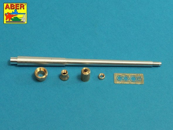 Aber 35l-232 10,5cm KwK L/70 barrel with perforated muzzle brake for German Pz.Kpfw. VII Lowe or VK 7201(K) 1/35