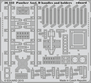 Eduard 36332 Panther Ausf. D handles and holders TAMIYA 1/35