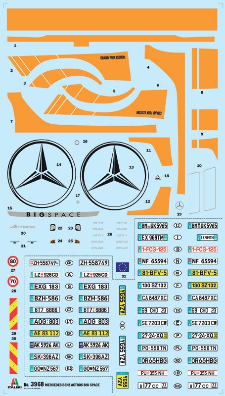 Italeri 3968 MB Actros MP4 Big Space - Grand Prix Edition 1/24 – zdjęcie 4
