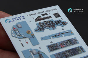 Quinta Studio QD48170 Su-27 3D-Printed coloured Interior on decal paper (for KittyHawk kit) 1/48 – imagen 5