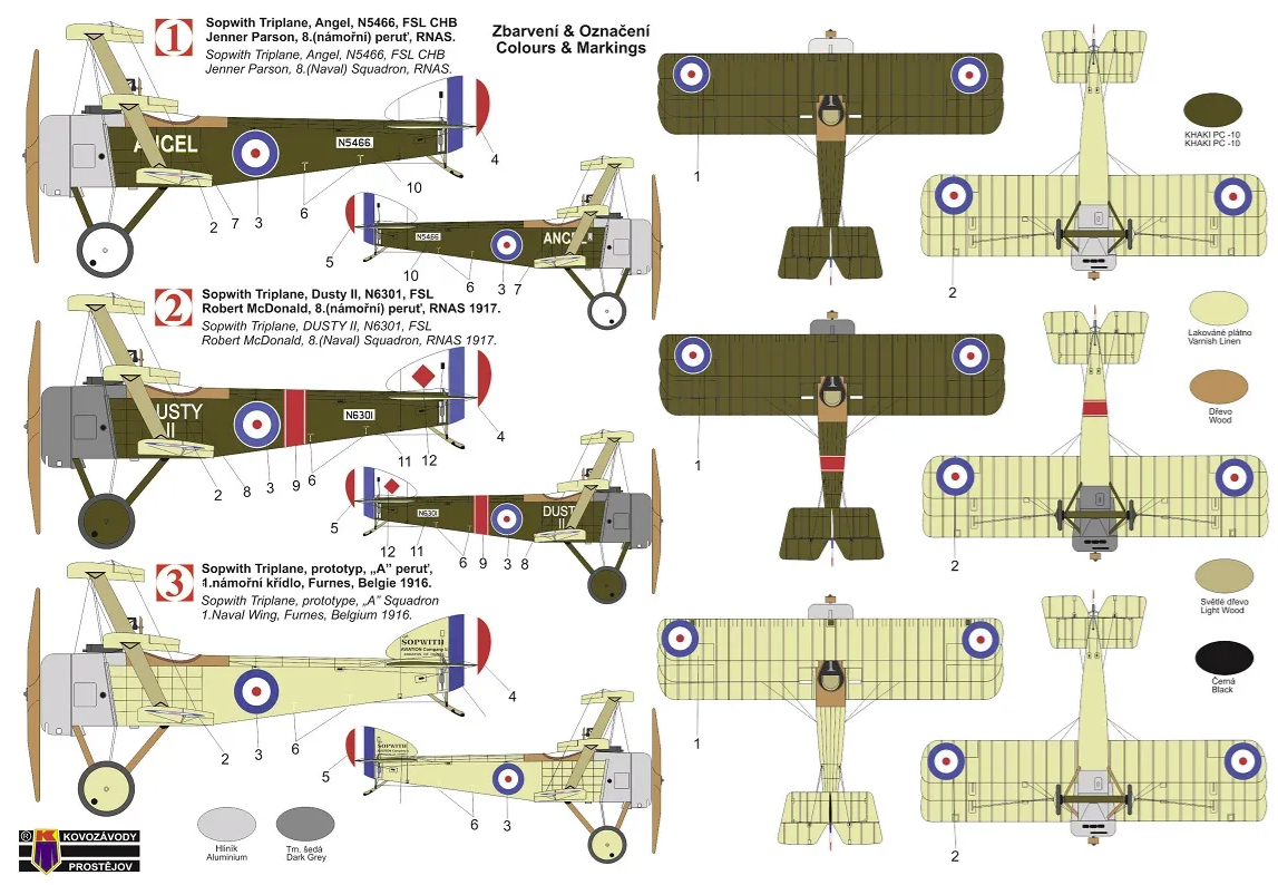 Kovozavody Prostejov KPM0338 Triplan Sopwith « RNAS » 1/72 – image 2