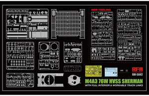 Rye Field Model 5042 M4A3 76W HVSS Sherman With full interior 1/35 – immagine 2