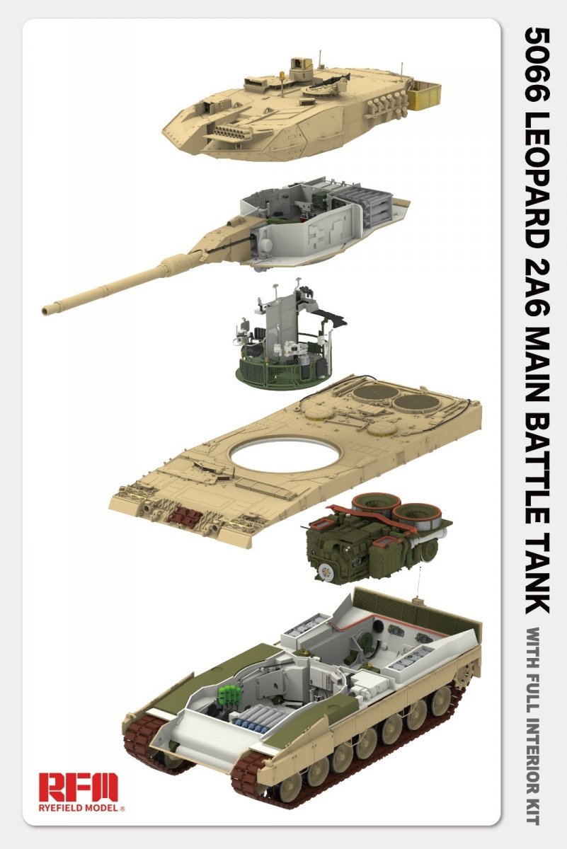 Rye Field Model 5066 Leopard 2 A6 - FULL INITERIOR 1/35 – immagine 6