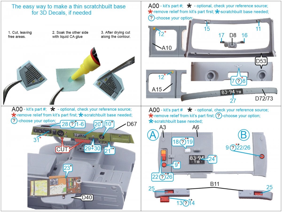 Quinta Studio QD35040 UAZ-452 3D-Printed &amp;amp; coloured Interior on decal paper (Zvezda) 1/35 – imagen 8