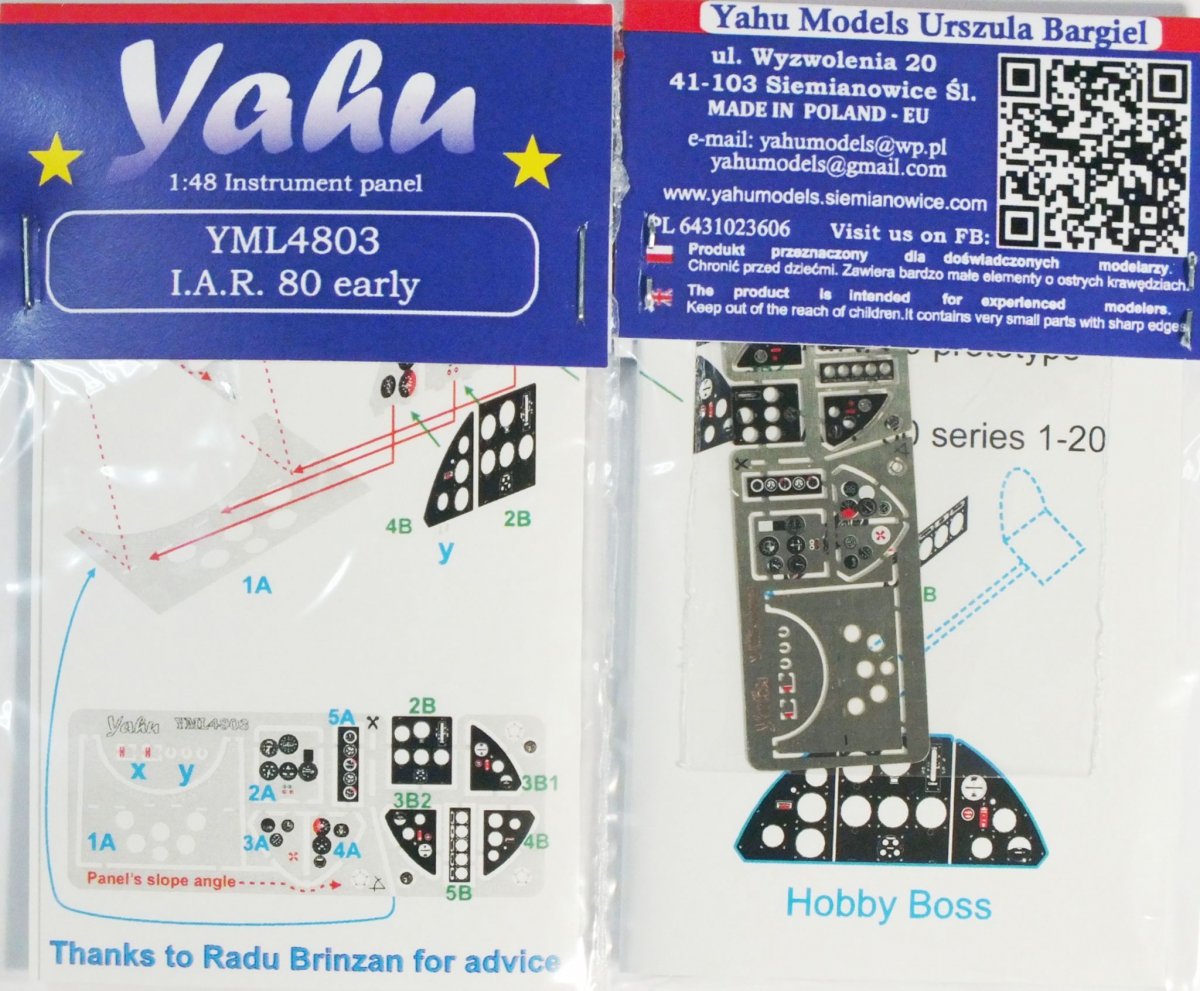 Yahu YML4803 I.A.R. 80 early (Hobby Boss / LTD / Icarodesign) 1/48