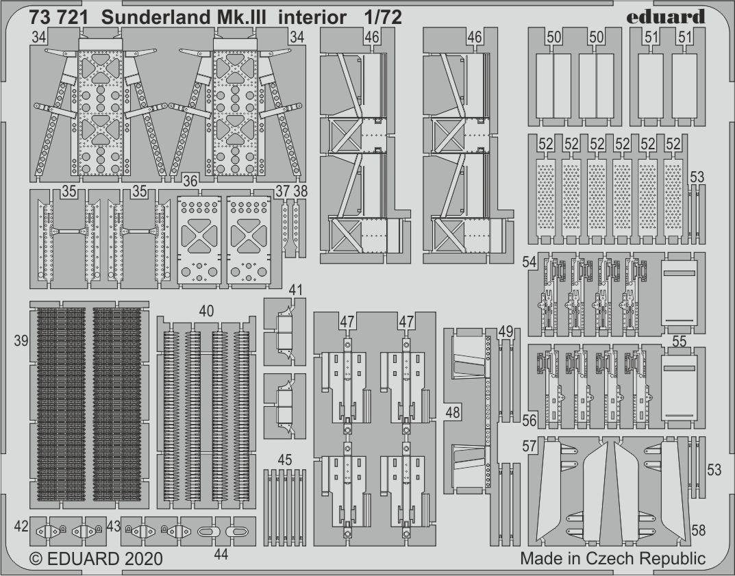 Eduard 73721 Sunderland Mk. III interior 1/72 SPECIAL HOBBY – imagen 2