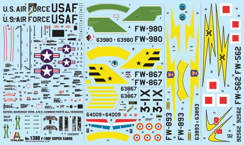 Italeri 1398 F-100F SUPER SABRE 1/72 – imagen 5