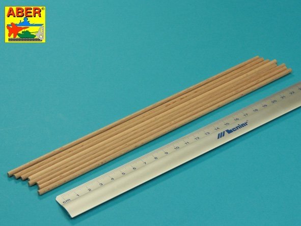 Aber WR4 Pręty drewniane 4mm długość 250mm x 8 szt. – imagen 2