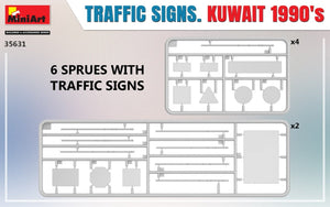 Miniart 35631 TRAFFIC SIGNS. KUWAIT 1990&amp;#39;s 1/35 – immagine 3