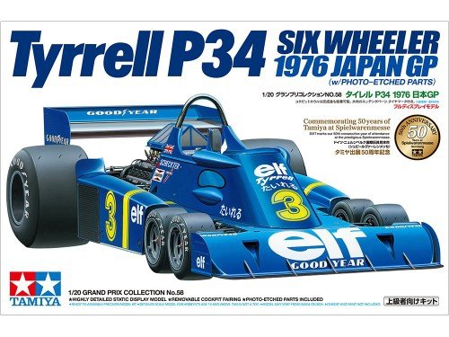 Tamiya 20058 Tyrrell P34 Six Wheeler - avec pièces photo-découpées (1/20)
