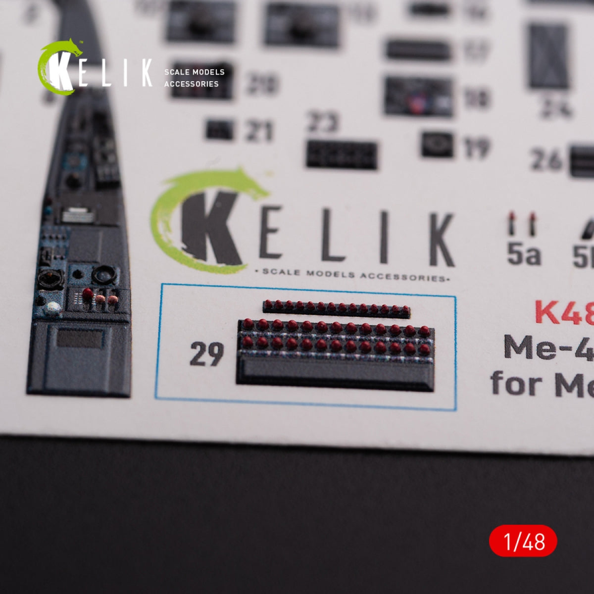 KELIK K48075 Messerschmitt Me-410 A1 interior 3D decals for Meng Model kit 1/48 – imagen 4