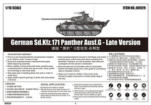 Trumpeter 00929 German Sd.Kfz.171 Panther Ausf.G - Late Version 1/16 – Bild 6