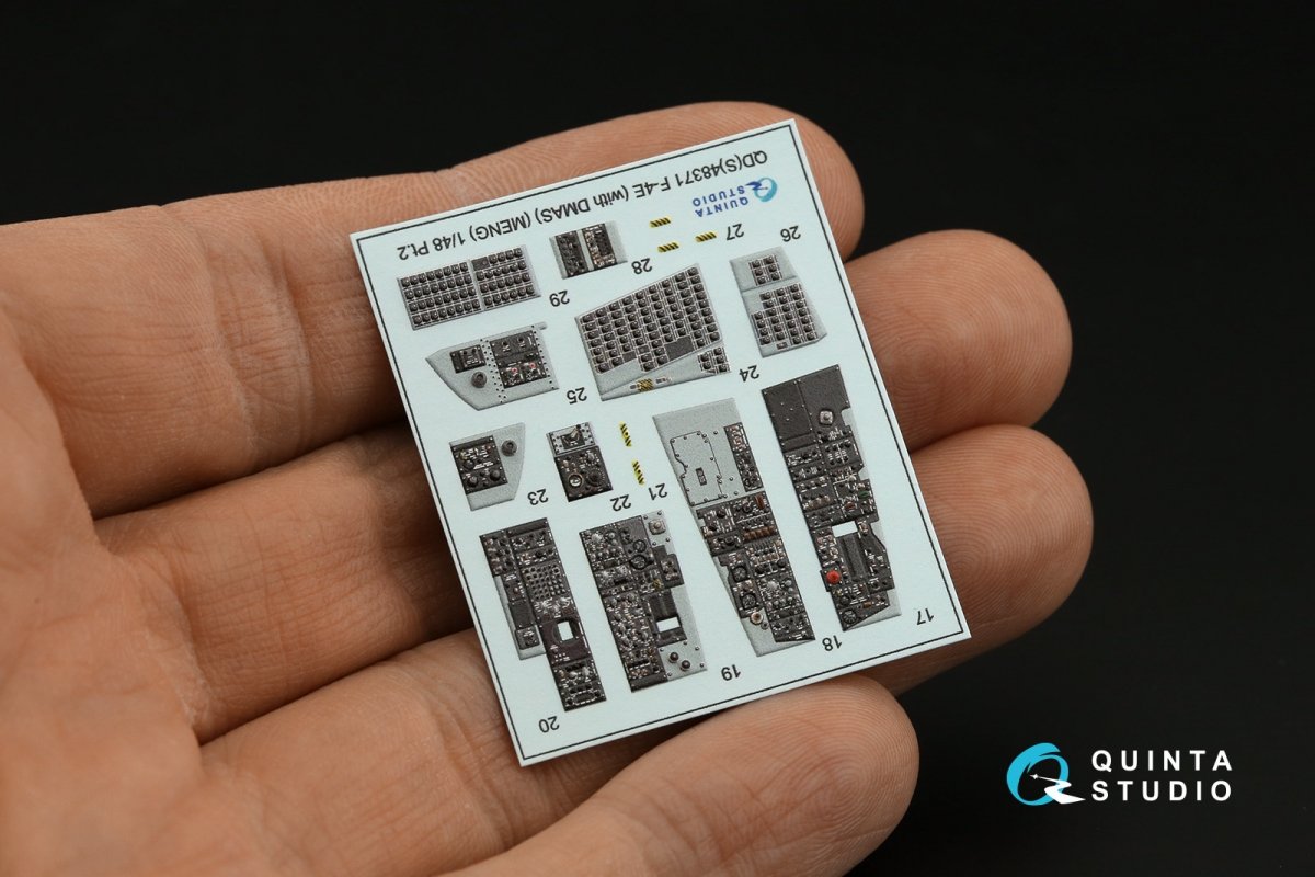 Quinta Studio QDS-48371 F-4E with DMAS 3D-Printed &amp;amp; coloured Interior on decal paper (Meng) (Small version) 1/48 – Bild 9