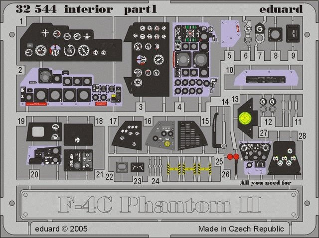 Eduard 32544 F-4C interior 1/32 Tamiya