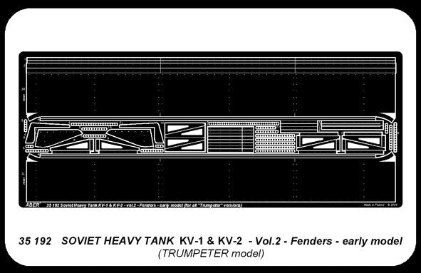 Aber 35192 Russian heavy tank KV-1, KV-2 - vol. 2 - additional set - fenders, early model 1/35 – Bild 4