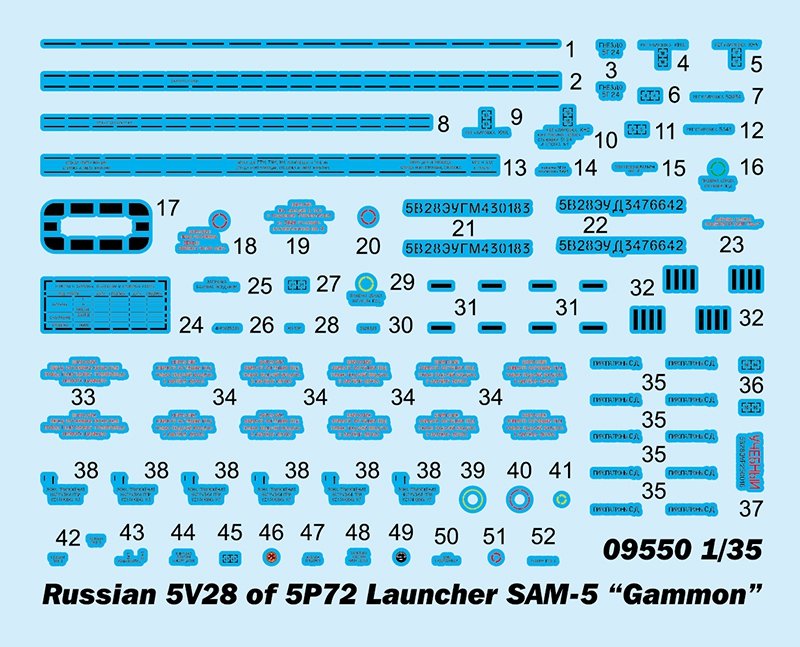Trumpeter 09550 Russian 5V28 of 5P72 Launcher SAM-5 &amp;quot;Gammon&amp;quot; 1/35 – Bild 3
