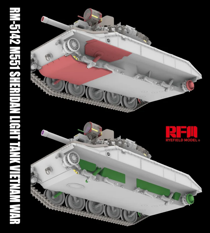 Rye Field Model 5142 M551 Light Tank Sheridan Vietnam War 1/35 – imagen 8