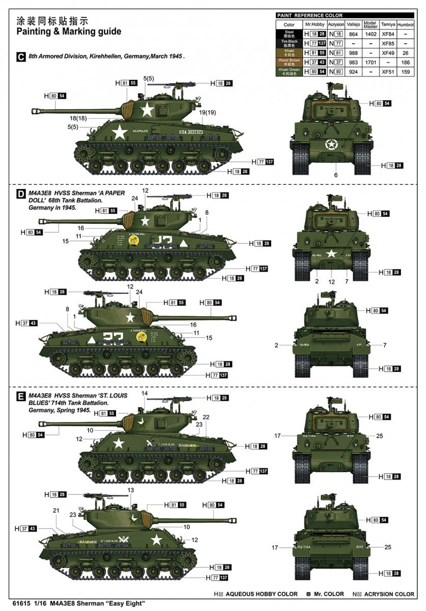 I Love Kit 61615 M4A3E8 Sherman &amp;quot;Easy Eight&amp;quot; 1/16 – imagen 5