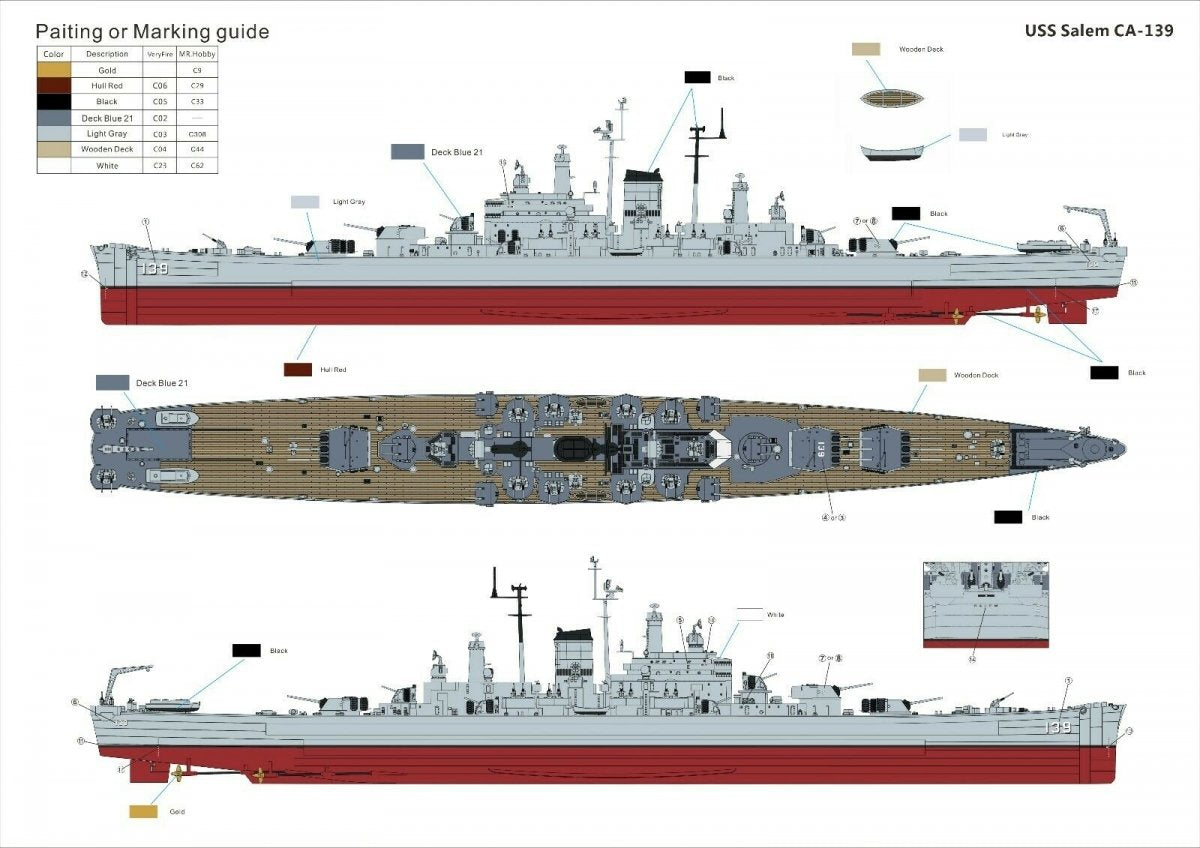 Very Fire VF700908 USS Salem CA-139 1/700 – immagine 2