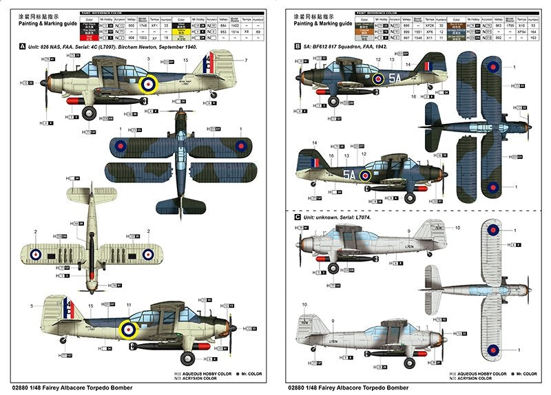 Trumpeter 02880 Fairey Albacore Torpedo Bomber 1/48 – imagen 4