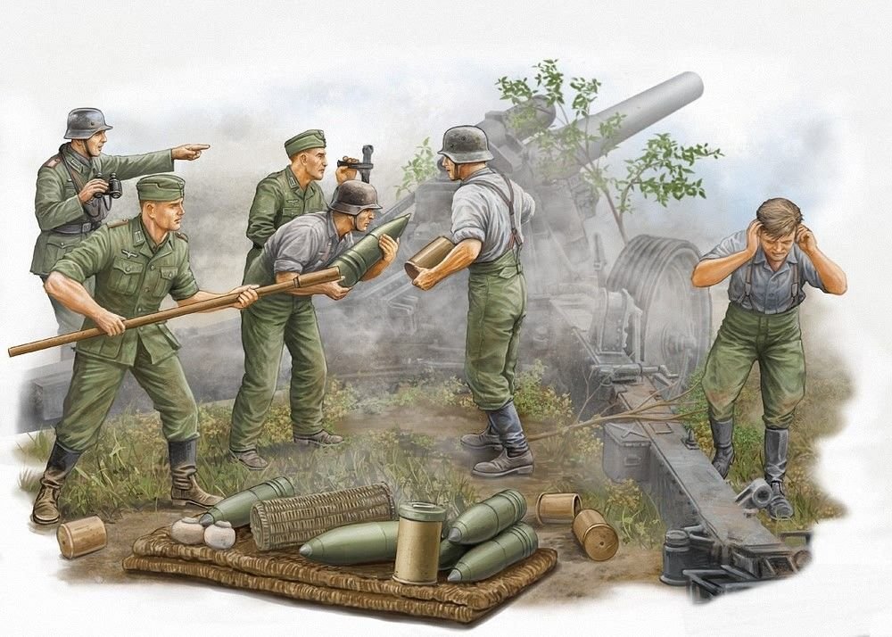 Trumpeter 00425 German s.FH 18 Field Howitzer Gun Crew 1/35 – Bild 2