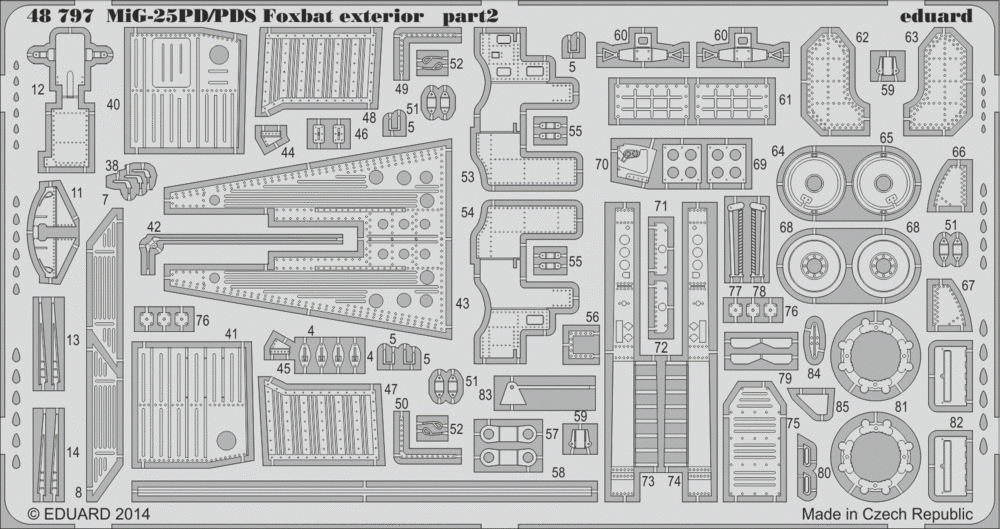 Eduard 48797 MiG-25PD/ PDS Foxbat extérieur KITTY HAWK 1/48 – image 2