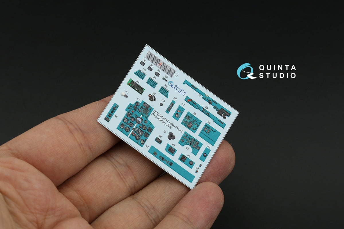 Quinta Studio QDS-48447 MiG-21UM 3D-Printed colored Interior on decal paper (Trumpeter) (Small version) 1/48 – image 8