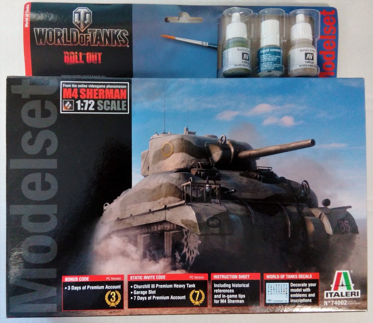Italeri 74002 SHERMAN - WoT - MODEL SET 1/72 – zdjęcie 2