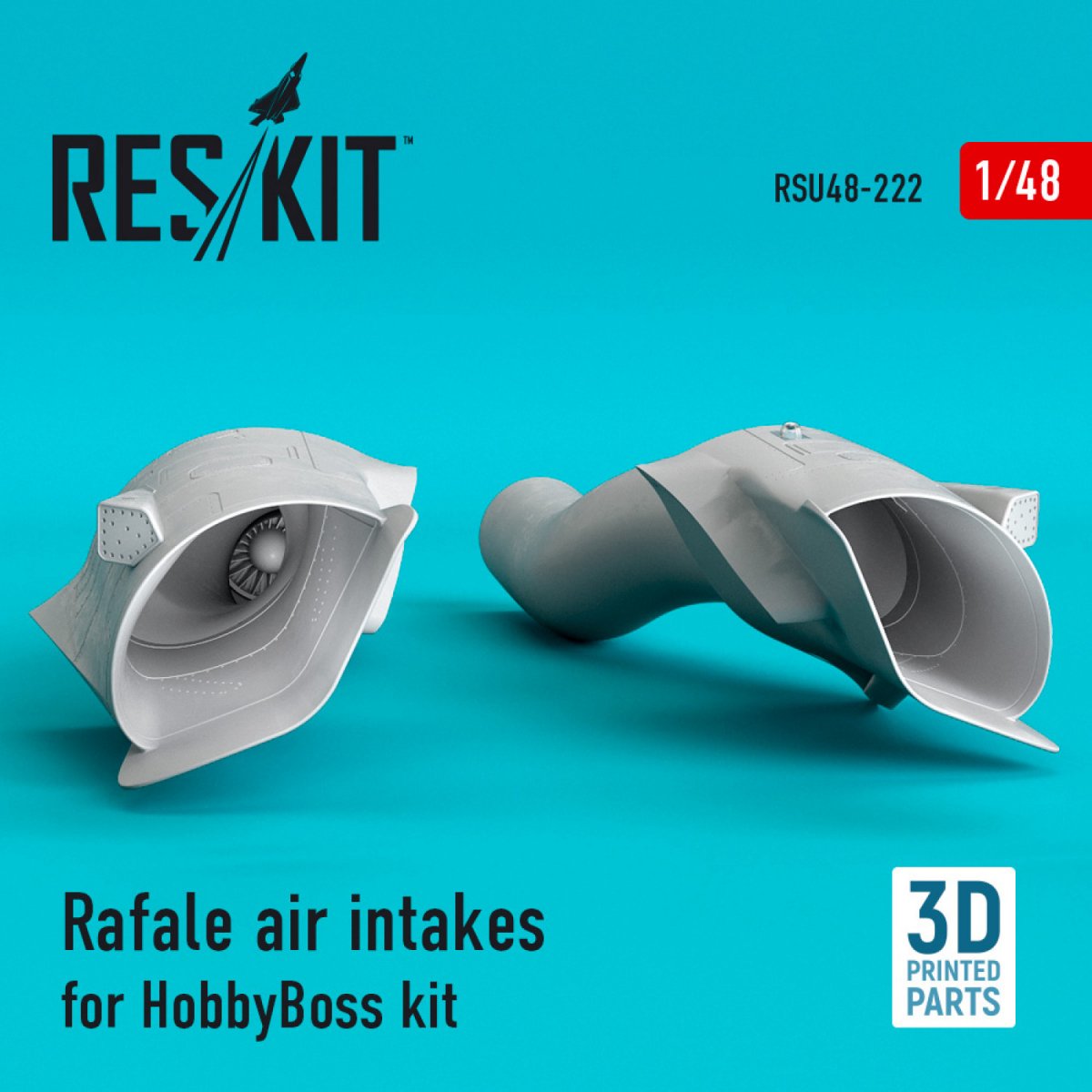 RESKIT RSU48-0222 RAFALE AIR INTAKES FOR HOBBYBOSS KIT (3D PRINTING) 1/48 – zdjęcie 2