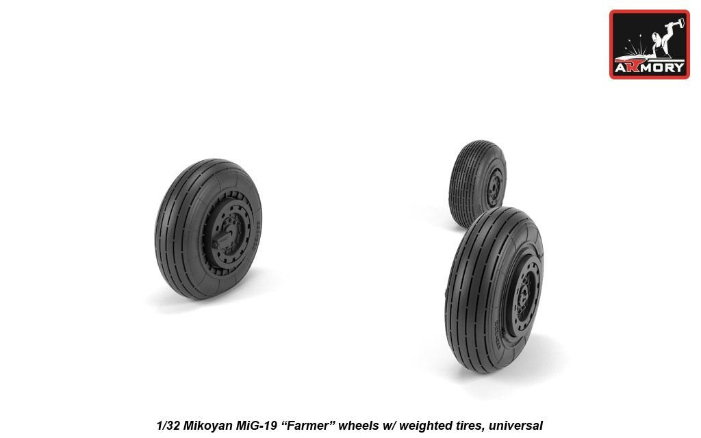 Armory Models AW32012 Mikoyan MiG-19 Farmer wheels w/ weighted tires 1/32 – Bild 5