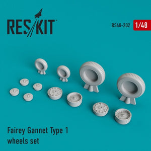 RESKIT RS48-0202 Fairey Gannet Type 1 wheels set 1/48