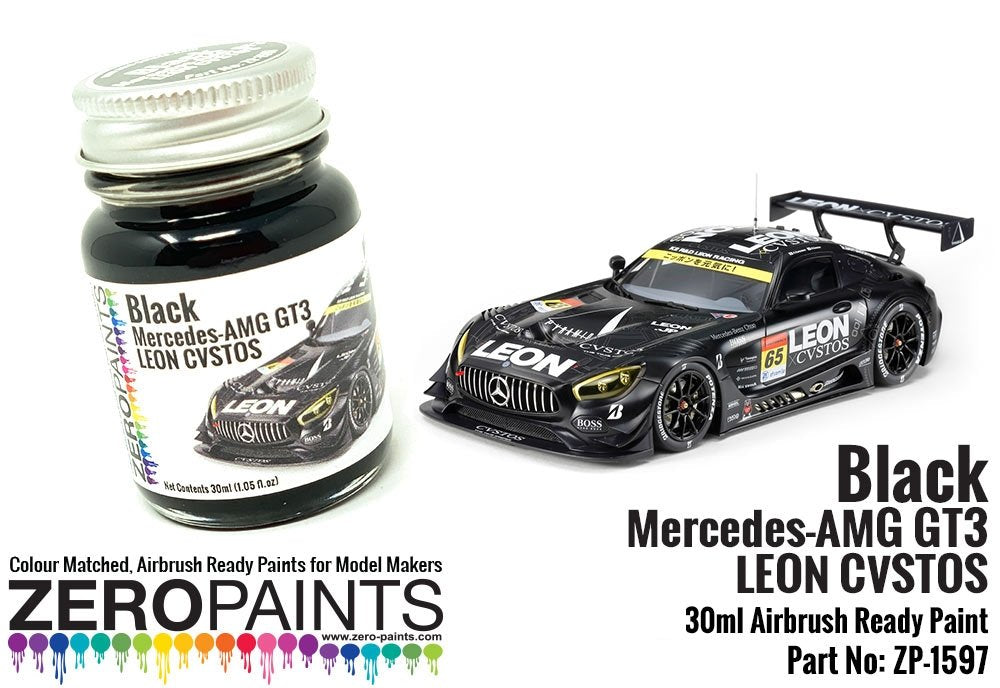 Zero Paints ZP-1597 Black - Mercedes AMG GT3 LEON CVSTOS Paint 30ml