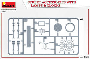 MiniArt 35639 STREET ACCESSORIES WITH LAMPS &amp;amp; CLOCKS 1/35 – imagen 5