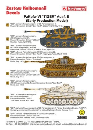 Techmod 35008 - Pz.Kpfw.VI Tiger Ausf.E (Early Production Model) 1/35 – Bild 2