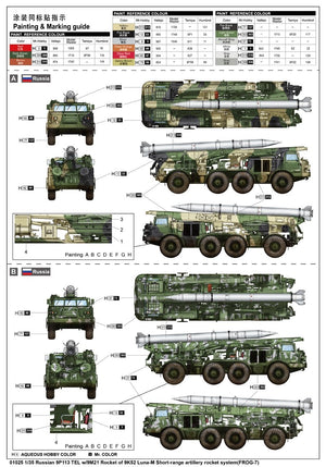 Trumpeter 01025 Russian 9P113 TEL w/9M21 Rocket of 9K52 Luna-M Short-range artillery 1/35 – imagen 5