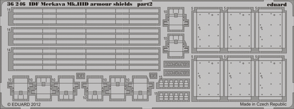 Eduard 36246 IDF Merkava Mk. IIID armour shields 1/35 Meng – imagen 2
