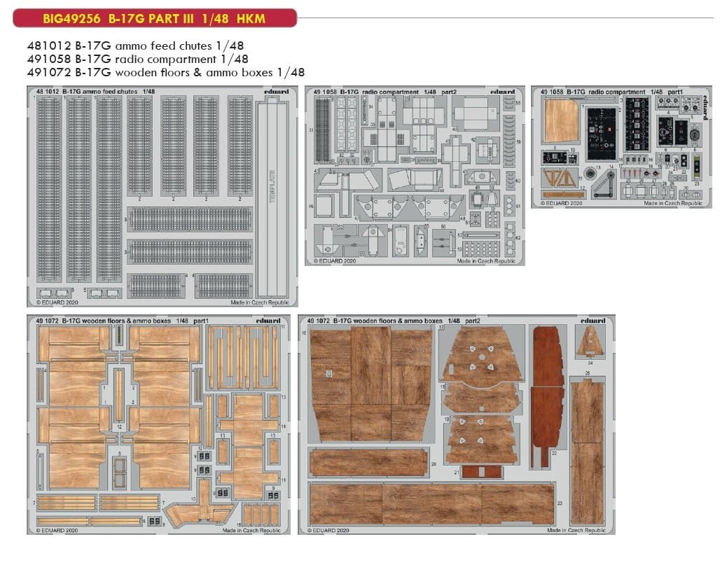 Eduard BIG49256 B-17G PART III 1/48 for HK MODELS – Bild 2