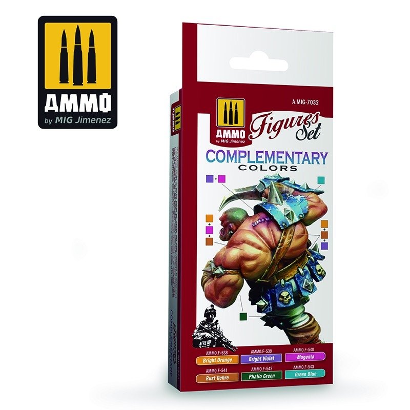 Ammo of Mig 7032 COMPLEMENTARY COLORS. FIGURE SET 6x17 ml – imagen 2