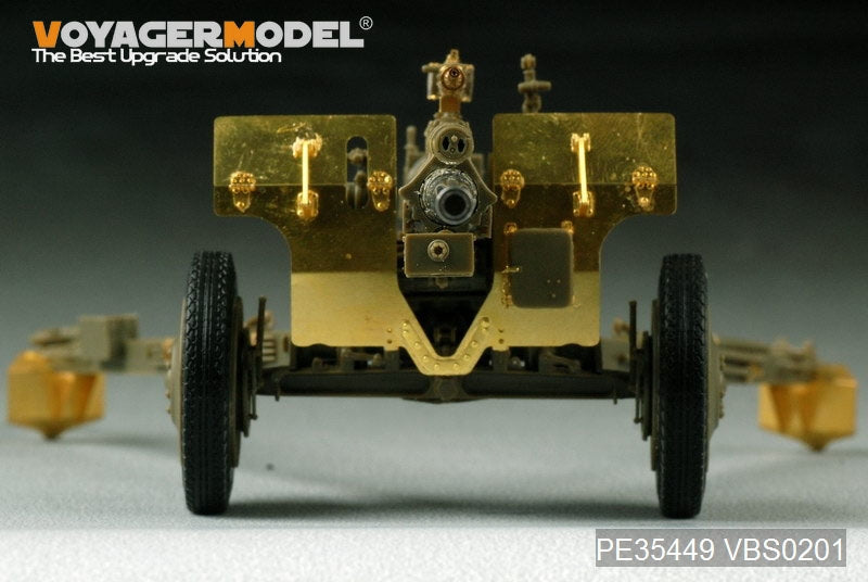 Maquette Voyager PE35449 Seconde Guerre mondiale, canon antichar américain M5 de 3 pouces avec obusier M1 ou de 105 mm, affût M2A1, kit 2 en 1 pour AFV CLUB 35S64 et 35160, échelle 1/35 – image 3