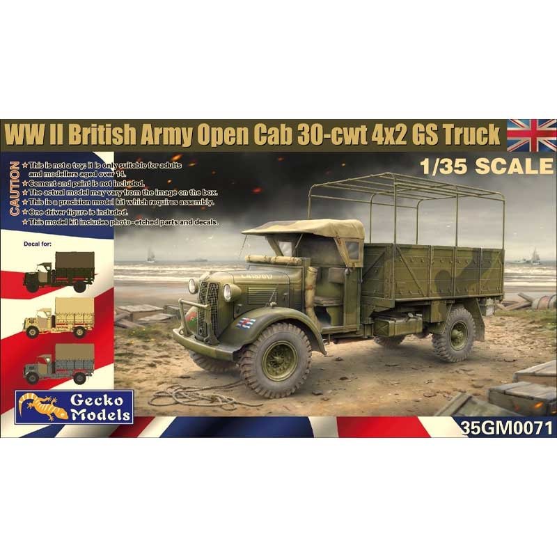 Gecko Models 35GM0071 WWII British Army Open Cab 30-cwt 4×2 GS Truck 1/35