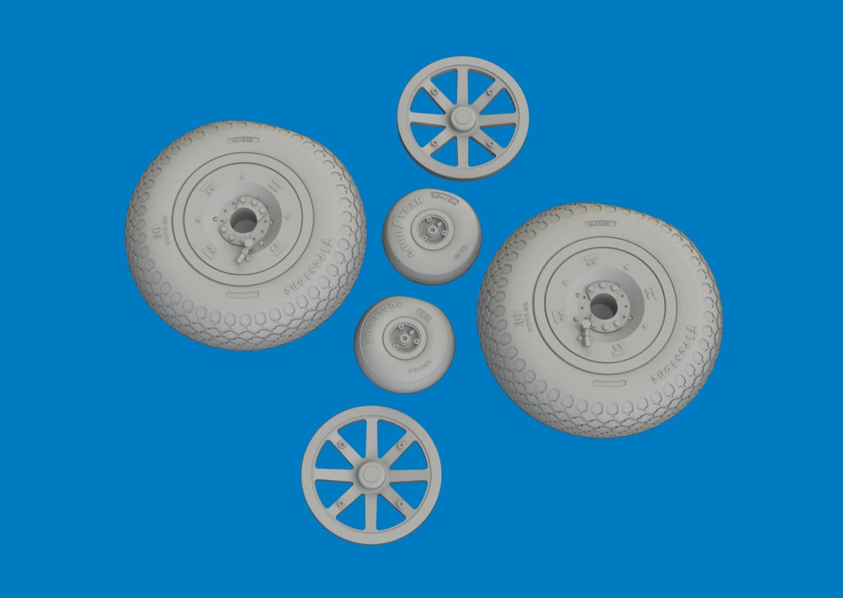 Eduard 6481058 P-40E wheels cross tread Eduard 1/48 – immagine 4