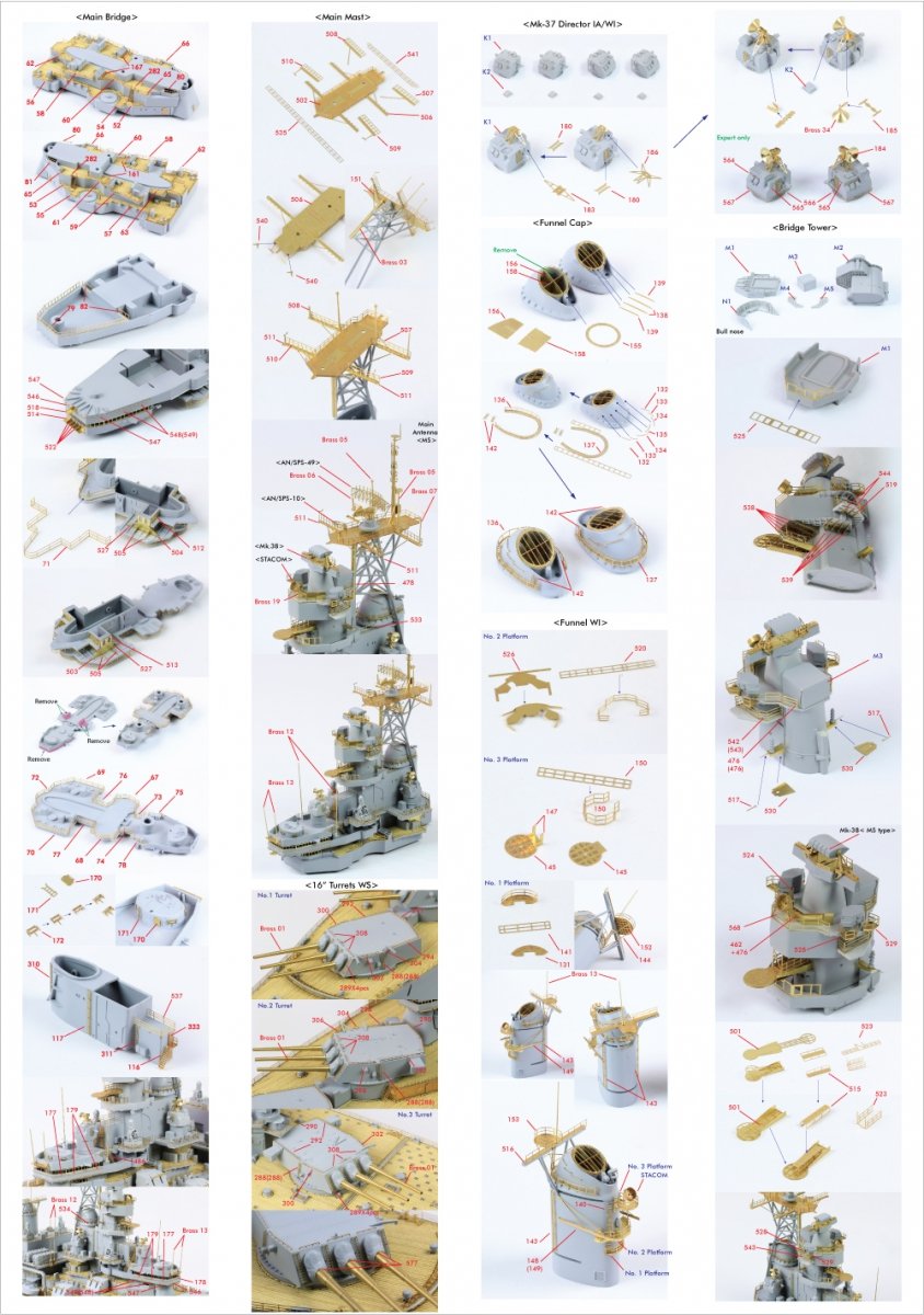 Pontos 35010F1 USS BB-64 Wisconsin 1991 Detail Up Set 1/350 – Bild 5