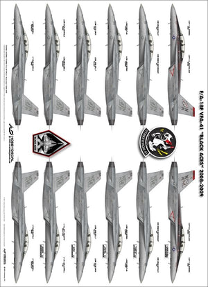 HobbyDecal AL72009V1 F/A-18F Black Aces 2008-2009 1/72 – image 3