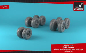 Armory Models AW72339 B-1B Lancer wheels w/ weighted tires, early 1/72 – immagine 3
