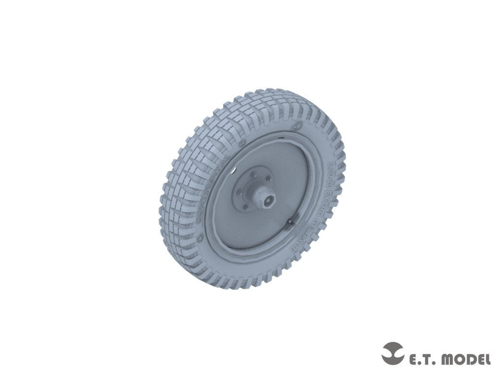 E.T. Model P35-124 WWII German Sd.kfz.250/Sd.kfz.10 Sagged Front Wheels for Dragon Kit 1/35 – imagen 2