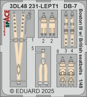 Eduard 3DL48231 DB-7 Boston III With British Seatbelts SPACE HK Models 1/48 – Bild 4
