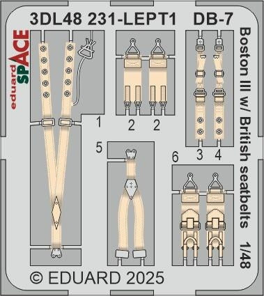 Eduard 3DL48231 DB-7 Boston III With British Seatbelts SPACE HK Models 1/48 – Bild 4